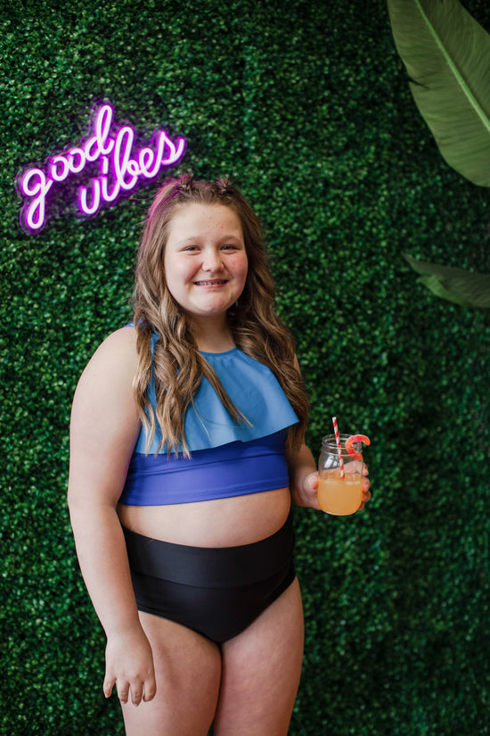 Girls best sale ruffle tankini