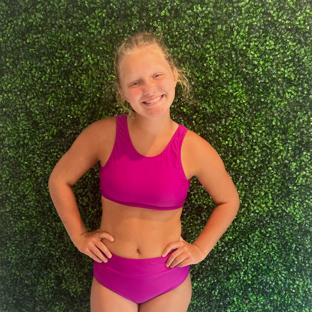 Girls Plus Size Swimwear Basic Swimsuit Bottoms- High Waisted, Extended ...